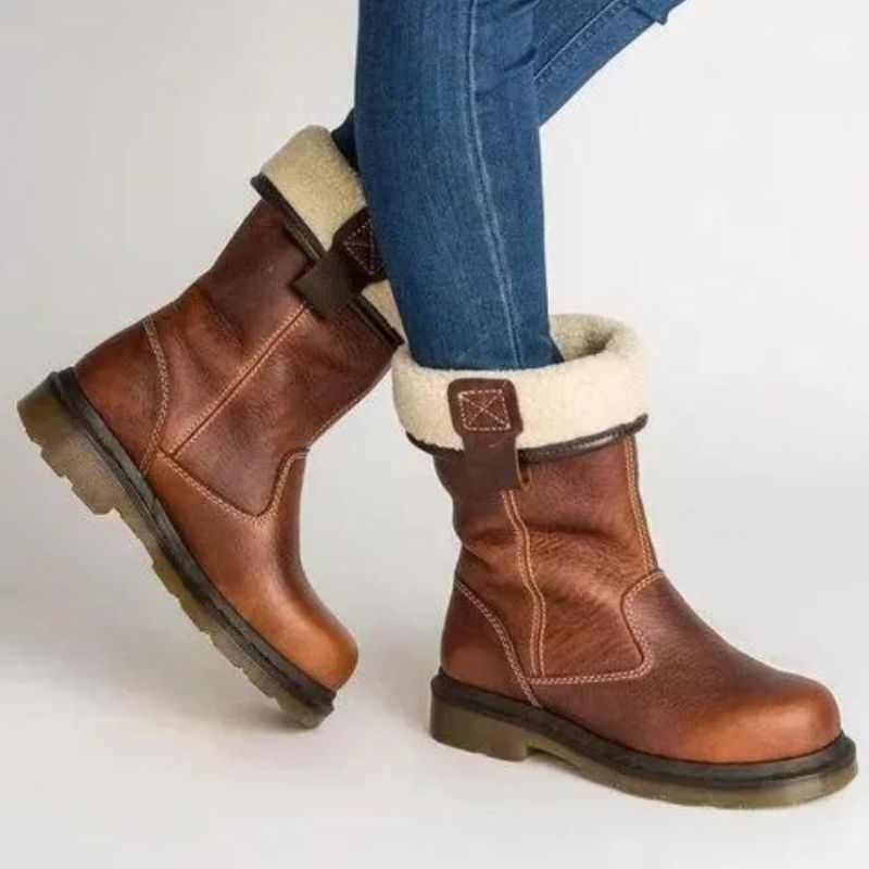 Bottes Vintage Mi-Hautes Confort Semelle Robuste
