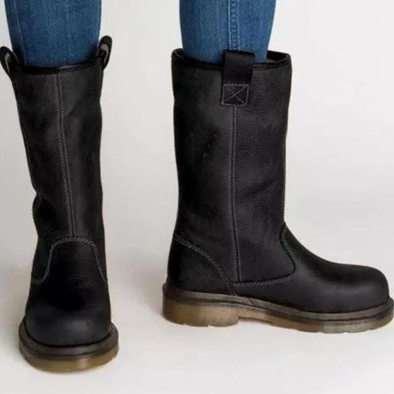 Bottes Vintage Mi-Hautes Confort Semelle Robuste