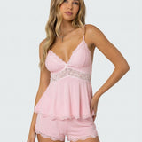 Ensemble Caraco en Dentelle et Short