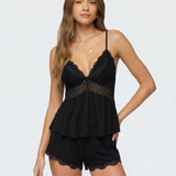 Ensemble Caraco en Dentelle et Short
