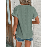 T Shirt Femme Texturé Décontracté Été