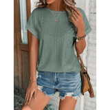 T Shirt Femme Texturé Décontracté Été