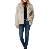 Veste Fausse Fourrure Courte Douce Élégance Hiver Chic