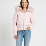 Doudoune Courte Capuche Fourrure Chaleur Confort Hiver