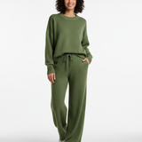 Ensemble Lounge Maille Douce Pantalon Large Pull Confort Élégant