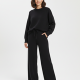 Ensemble Lounge Maille Douce Pantalon Large Pull Confort Élégant