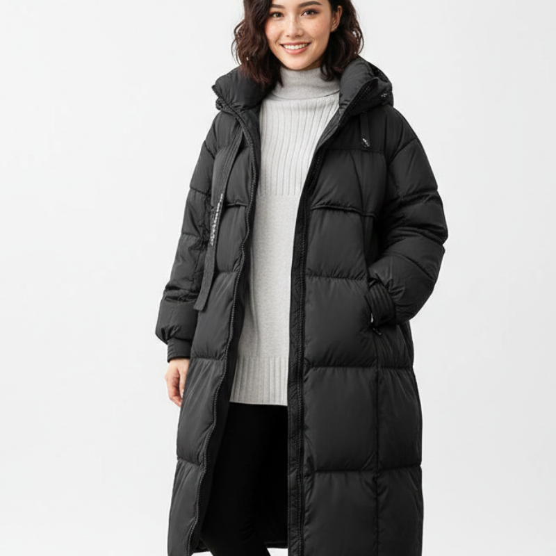 Doudoune Femme Longue Matelassée Hiver Élégante