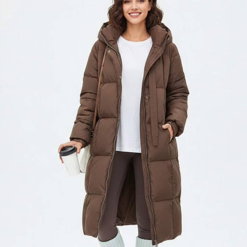Doudoune Femme Longue Matelassée Hiver Élégante