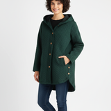 Manteau Femme Tricot à Capuche Boutonné