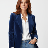 Blazer Femme Velours Élégant – Veste Chic et Structurée