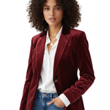 Blazer Femme Velours Élégant – Veste Chic et Structurée