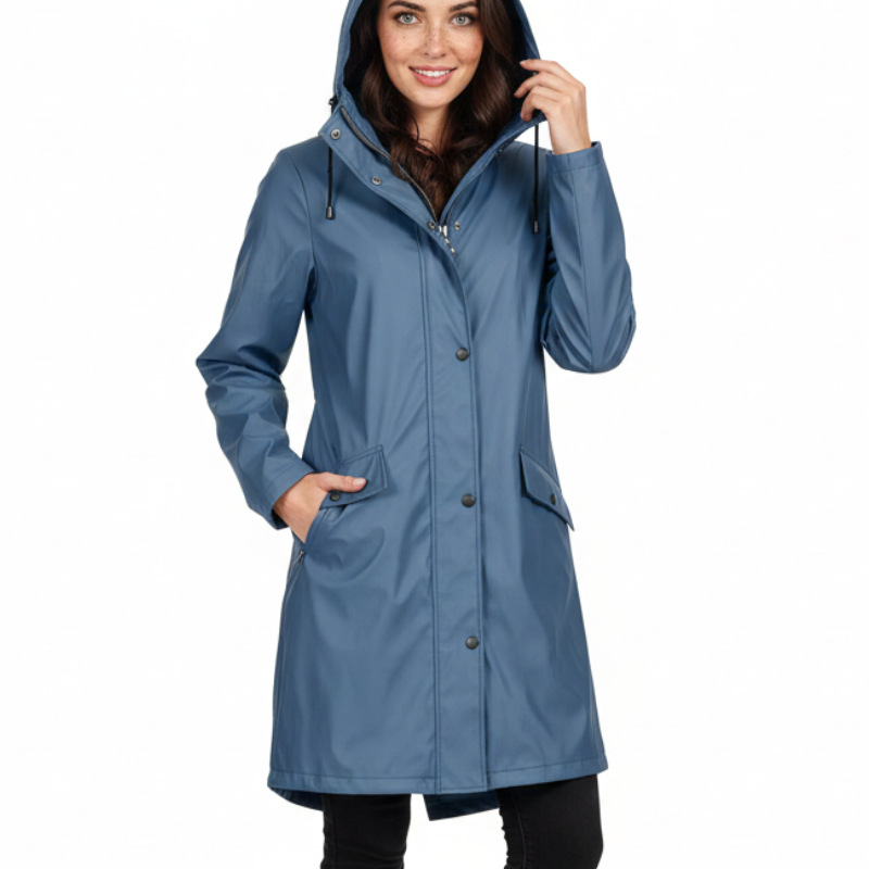 Manteau Femme Mi Long à Capuche Élégant