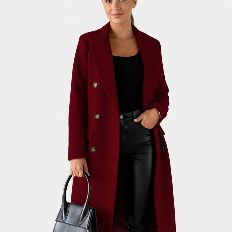 Manteau Femme Long Élégant Style Tailleur