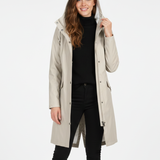 Manteau Femme Mi Long à Capuche Élégant