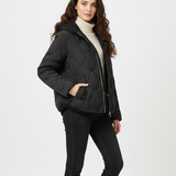Veste Femme Matelassée Hiver à Capuche Élégante