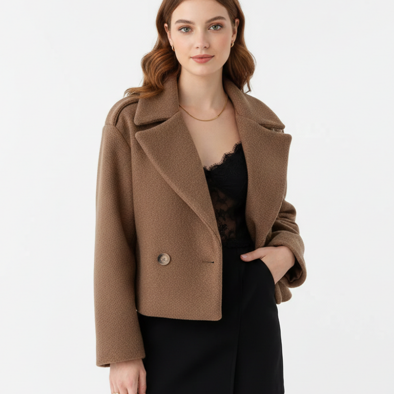 Veste Femme Courte Élégante Style Tailleur