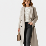 Manteau Femme Long Élégant Style Tailleur