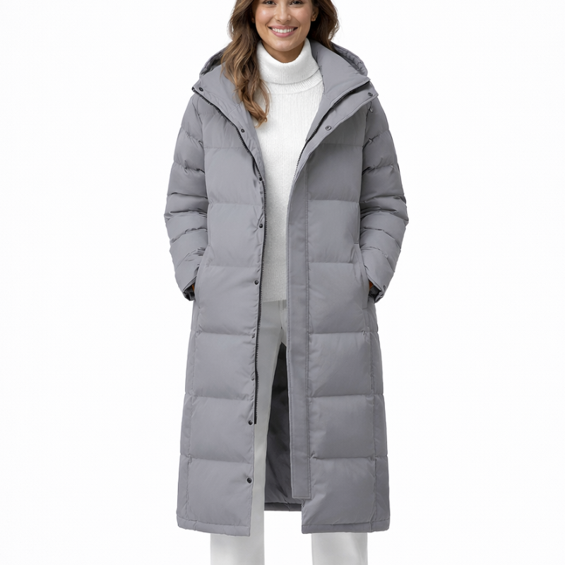 Doudoune Femme Longue Hiver Matelassée à Capuche