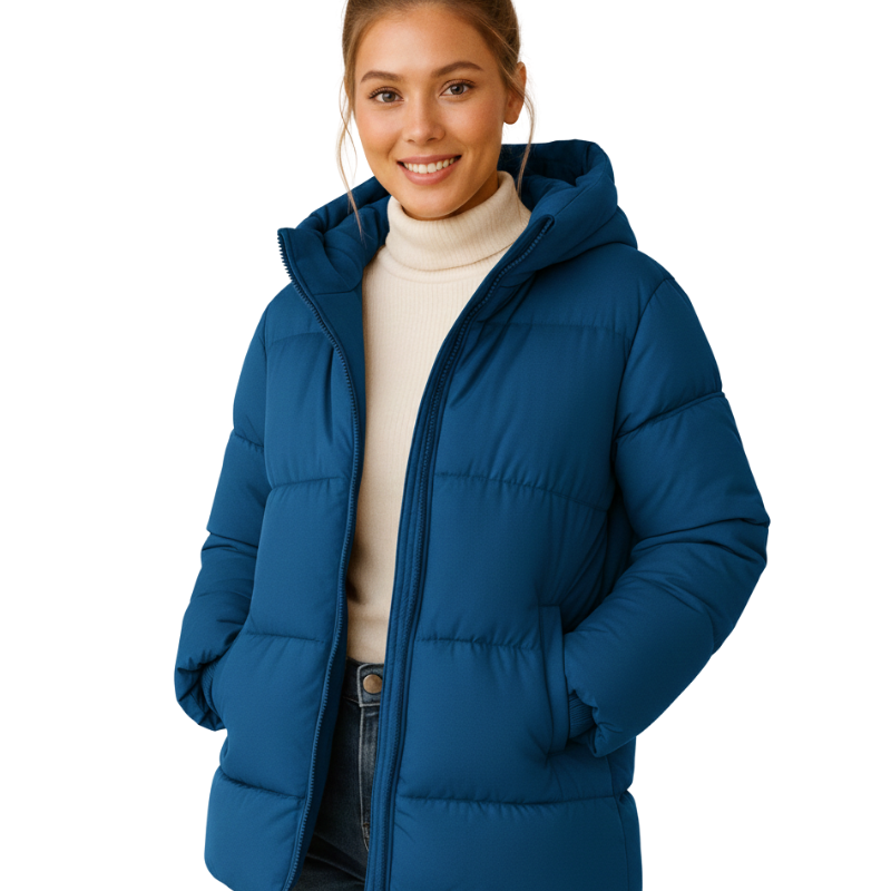 Doudoune Femme Courte Hiver à Capuche