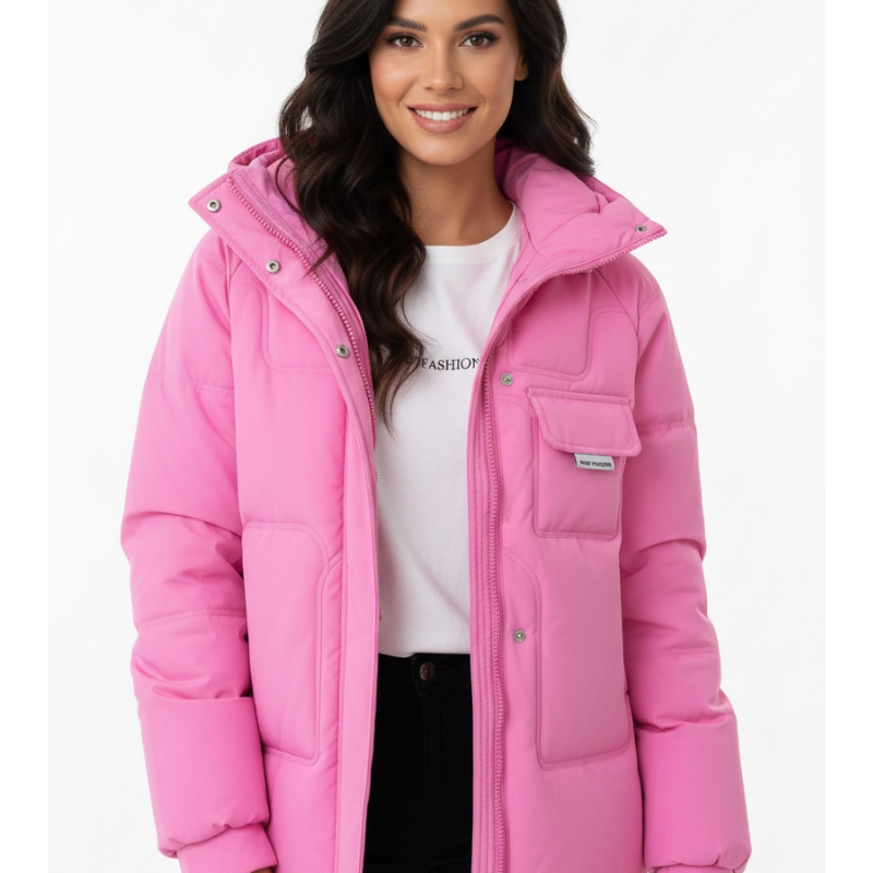 Doudoune Femme Courte Hiver à Capuche