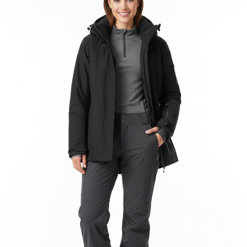 Veste Hiver Capuche Doublure Chaude Confort Quotidien