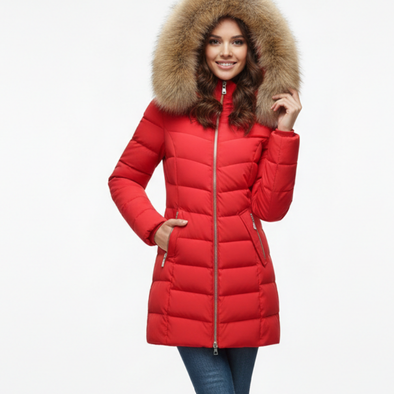 Doudoune Cintrée Femme à Capuche – Manteau Matelassé Élégant Hiver