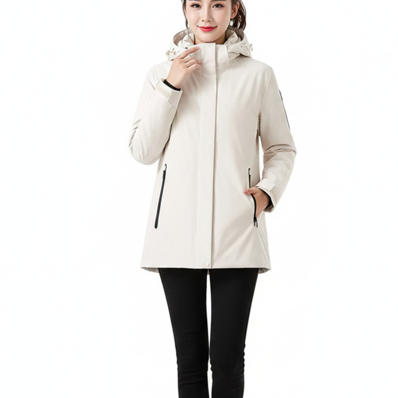 Veste Hiver Capuche Doublure Chaude Confort Quotidien