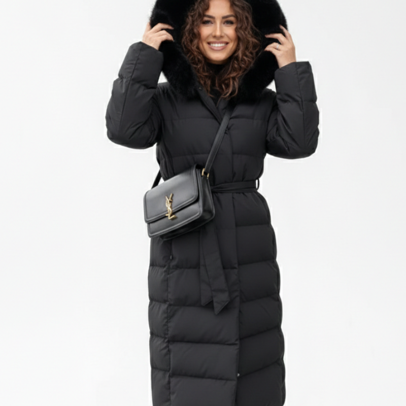 Doudoune Longue Femme à Capuche – Manteau Hiver Élégant