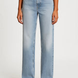 Jean Large Taille Haute Coupe Droite Confort Moderne