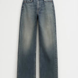 Jean Large Taille Haute Coupe Droite Confort Moderne