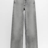 Jean Large Taille Haute Coupe Droite Confort Moderne