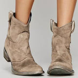 Bottines Western Effet Daim
