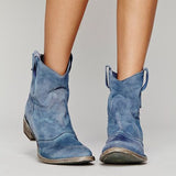 Bottines Western Effet Daim
