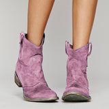 Bottines Western Effet Daim