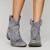 Bottines Western Effet Daim