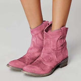 Bottines Western Effet Daim