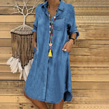 Robe Chemise Midi en Denim