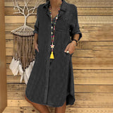 Robe Chemise Midi en Denim