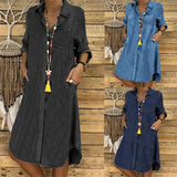 Robe Chemise Midi en Denim