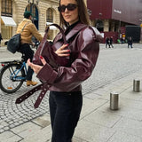 Veste Cuir Courte Oversize Style Moderne Chic Urbain