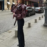 Veste Cuir Courte Oversize Style Moderne Chic Urbain