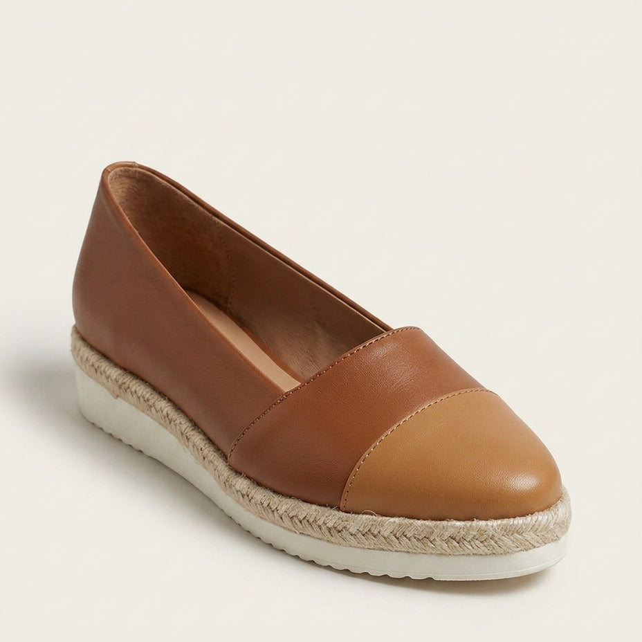 Chaussures compensées à enfiler pour femme, semelle rembourrée