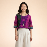 Blouse Imprimée à Col Rond