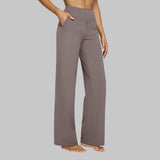 Pantalon Femme Large à Taille Élastiquée