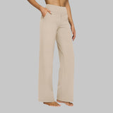 Pantalon Femme Large à Taille Élastiquée