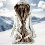 Parka Femme Hiver Doublure Fourrure à Capuche