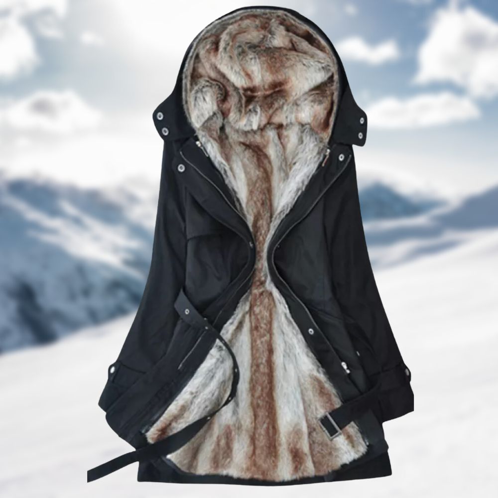 Parka Femme Hiver Doublure Fourrure à Capuche
