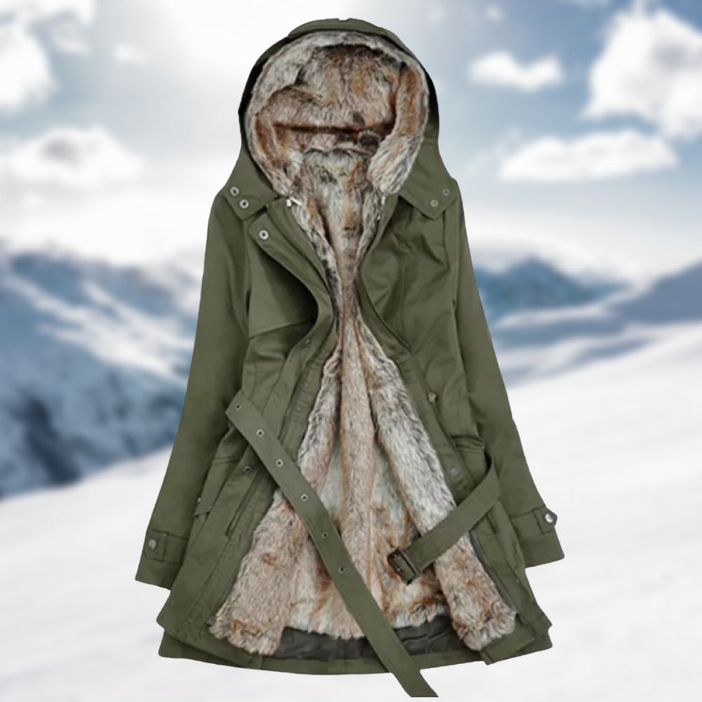 Parka Femme Hiver Doublure Fourrure à Capuche