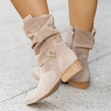 Bottines western femme souples effet daim