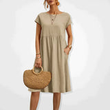 Robe Femme Mi Longue Décontractée Poches